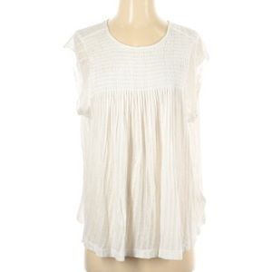 anthropologie white blouse top